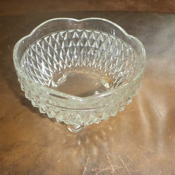 Vintage Accents Vintage Cauldron Style Thick Glass Crystal Candy Dish Poshmark